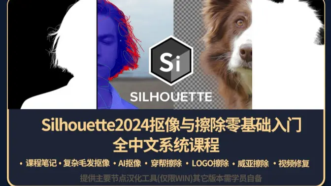Silhouette2024抠像与擦除零基础入门-怪豆资源