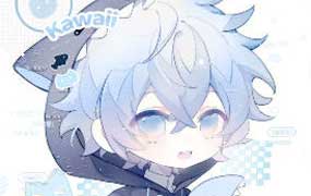 朵鱼清透日系少年头像团练2025年（高清画质带课件笔刷）-怪豆资源