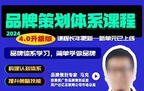 马克说品牌丨品牌策划体系课程4.0版2024年（高清画质带部分素材）-怪豆资源