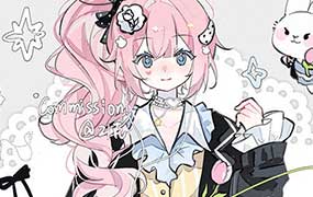 21克混合剂少女立绘设计团练2025年12月（画质清晰带课件笔刷）-怪豆资源