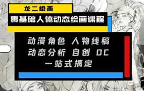 龙二零基础人体动态绘画课2025年（高清画质带素材）-怪豆资源