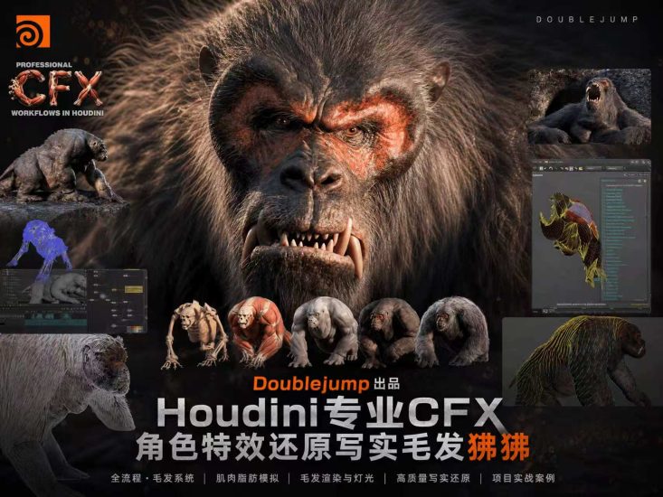 DOUBLEJUMP Professional CFX Workflows in HoudiniDOUBLEJUMP-怪豆资源