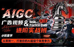 锐童学AIGC广告视频进阶实战第3期2026年（高清画质带笔记）-怪豆资源