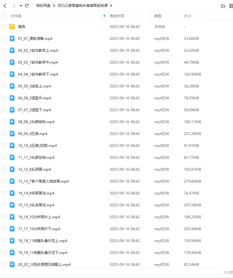 图片[1]-凹凸凸荼零基础半身插画系统课2024年（高清画质带笔刷）-怪豆资源