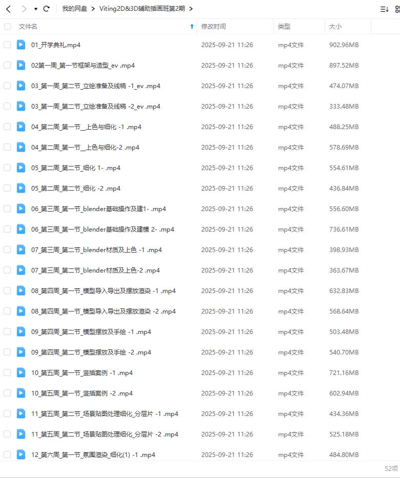 图片[1]-Viting 2D&3D辅助插画班第2期2025年节课（画质清晰无素材）-怪豆资源