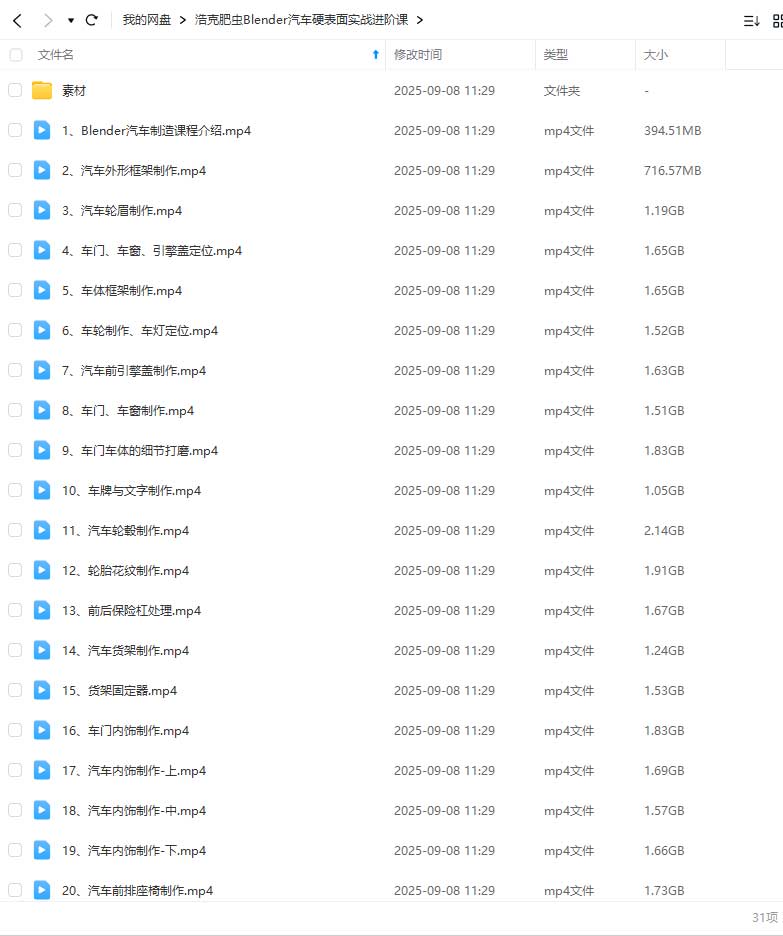 图片[2]-浩克肥虫Blender汽车硬表面实战进阶课2023年（高清画质带大部分素材）-怪豆资源
