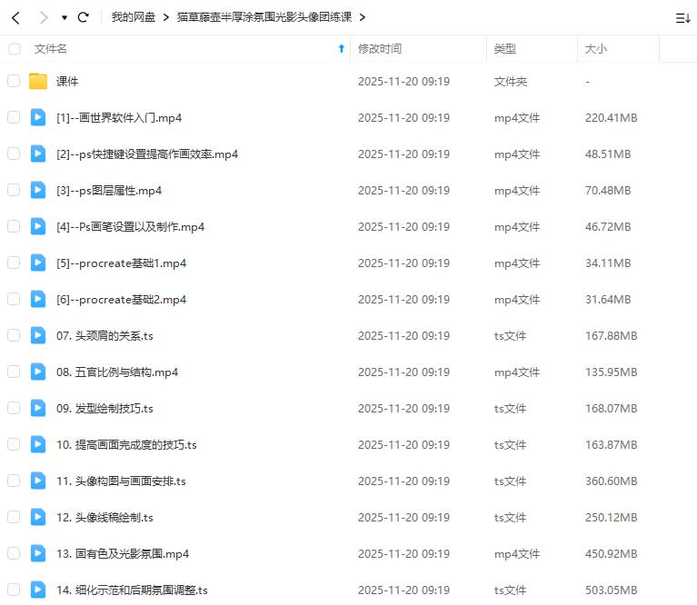 图片[1]-猫草藤壶半厚涂氛围光影头像团练课2025年（高清画质带课件）-怪豆资源