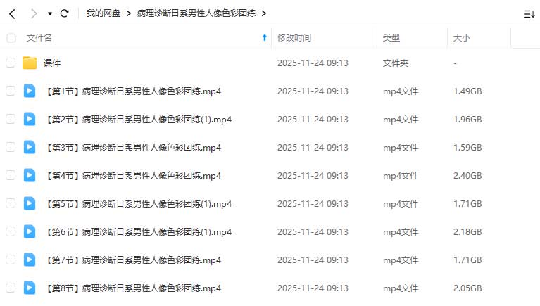 图片[1]-病理诊断日系男性人像色彩团练2025年（高清画质带课件）-怪豆资源