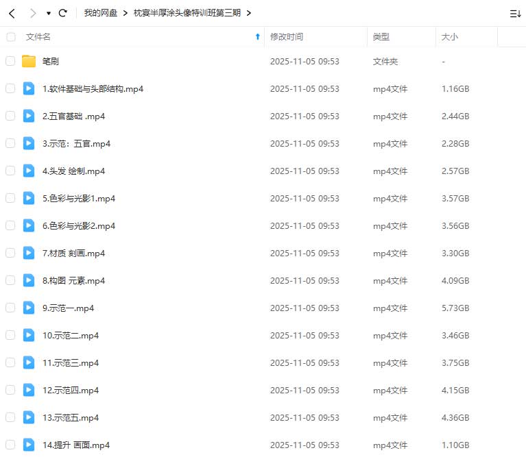 图片[1]-枕宴半厚涂头像特训班第3期2024年（高清画质带笔刷）-怪豆资源