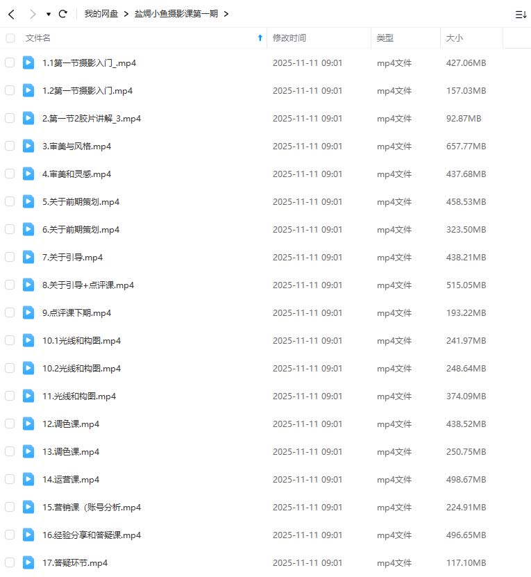图片[1]-盐焗小鱼摄影课第1期2025年（画质清晰无素材）-怪豆资源