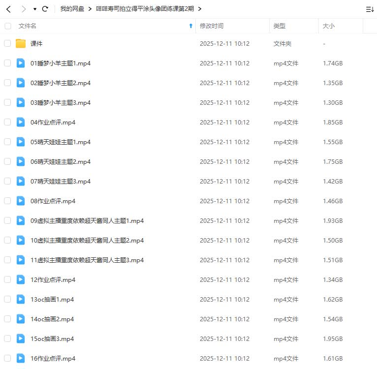 图片[1]-咩咩寿司拍立得平涂头像团练课第2期2025年（高清画质带课件图片）-怪豆资源