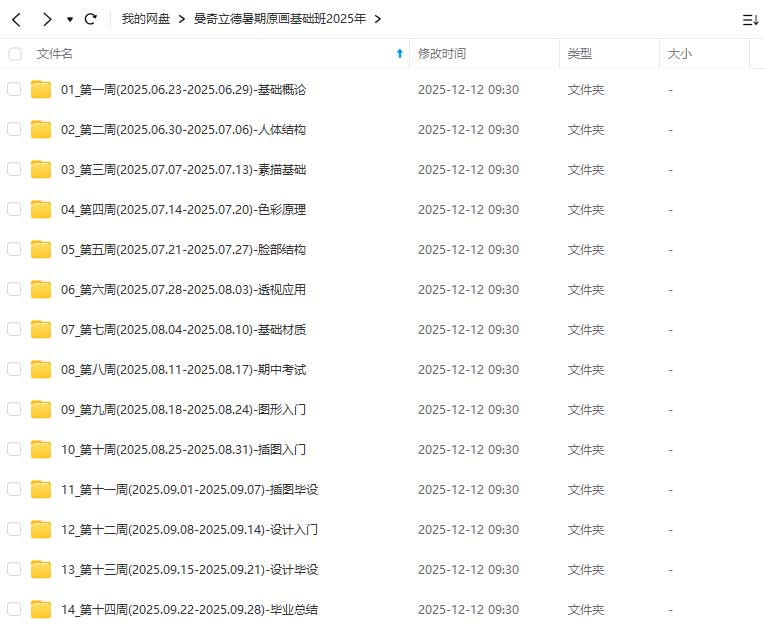 图片[1]-曼奇立德暑期原画基础班2025年（画质清晰无素材）-怪豆资源