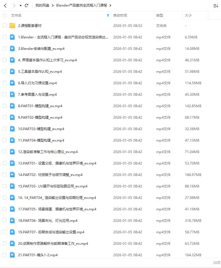 图片[1]-Blender产品案例全流程入门课程2024年（高清画质带素材）-怪豆资源