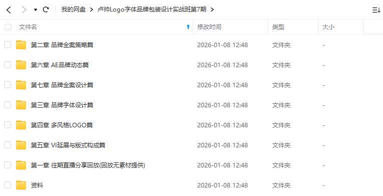 图片[1]-卢帅Logo字体品牌包装设计实战班第7期（高清画质带素材）-怪豆资源