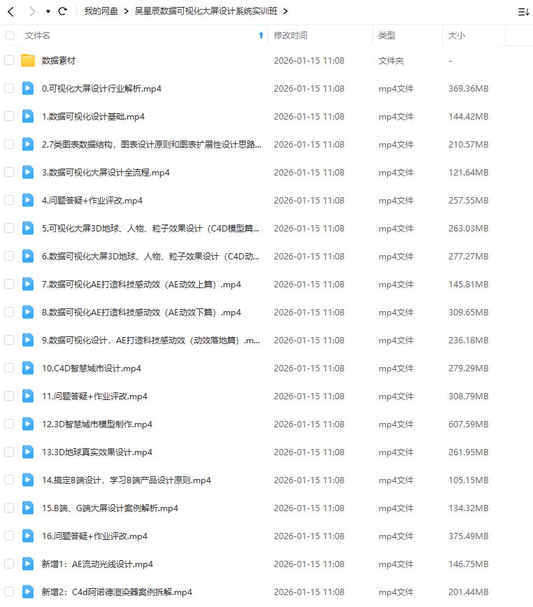 图片[1]-吴星辰数据可视化大屏设计系统实训班（高清画质带部分素材）-怪豆资源