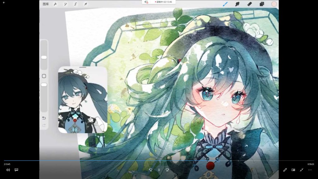 图片[3]-丢丢procreate仿水彩正比头像团练第1期2025年（画质清晰带课件笔刷）-怪豆资源