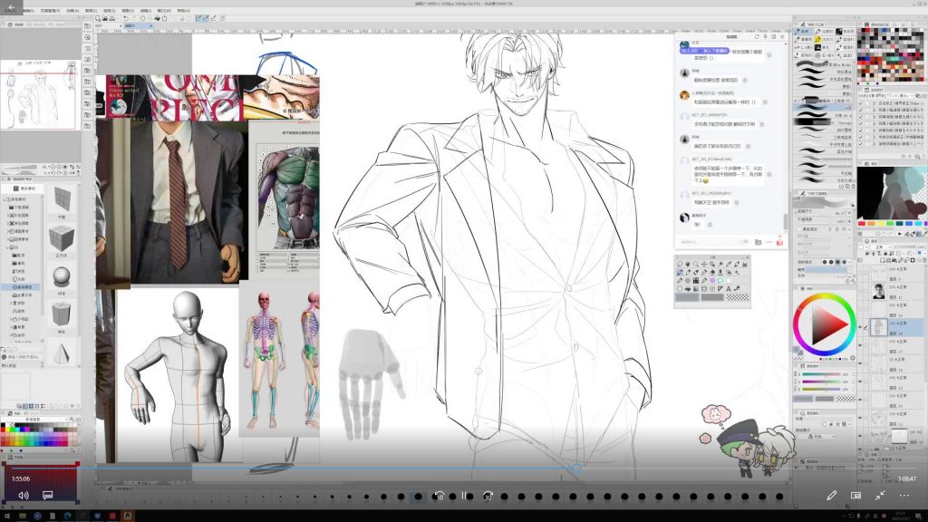 图片[2]-世森gg黑白漫画风格人物团练2025年（高清画质带课件）-怪豆资源