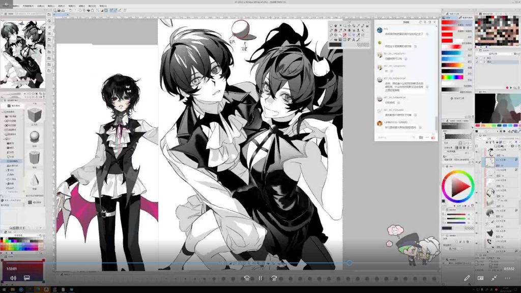 图片[3]-世森gg黑白漫画风格人物团练2025年（高清画质带课件）-怪豆资源