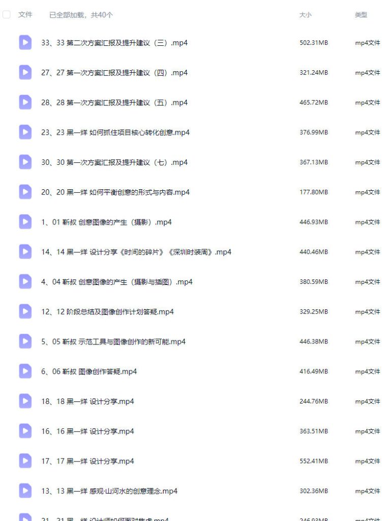图片[1]-靳埭强图像设计课【画质不错只有视频】-怪豆资源