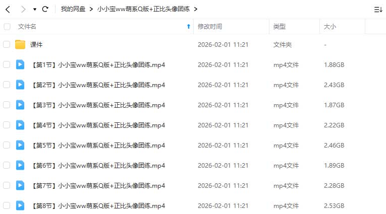 图片[1]-小小宝ww萌系Q版+正比头像团练2026年（高清画质带课件）-怪豆资源
