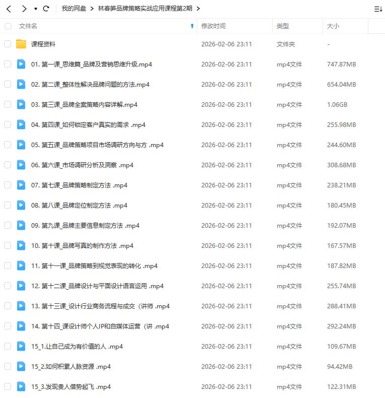 图片[1]-林春笋品牌策略实战应用课程第2期（画质清晰带素材）-怪豆资源