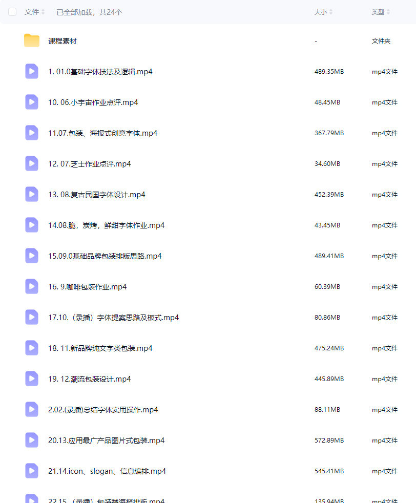 图片[1]-小强字体包装实战课【画质不错有大部分素材】-怪豆资源