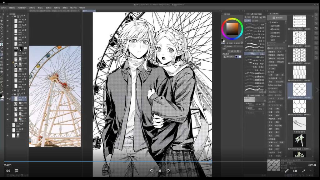 图片[3]-罗蕾莱之歌黑白漫画风单人+双人团练2026年（画质清晰带课件笔刷）-怪豆资源