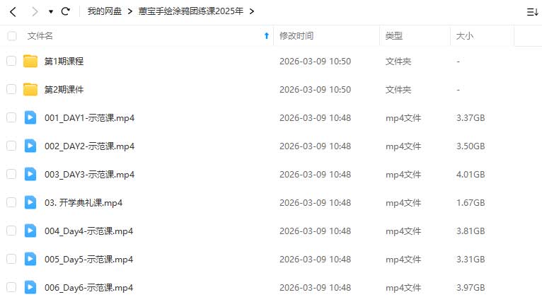 图片[1]-蕙宝手绘涂鸦团练课2025年第2期+第1期（高清画质带课件）-怪豆资源