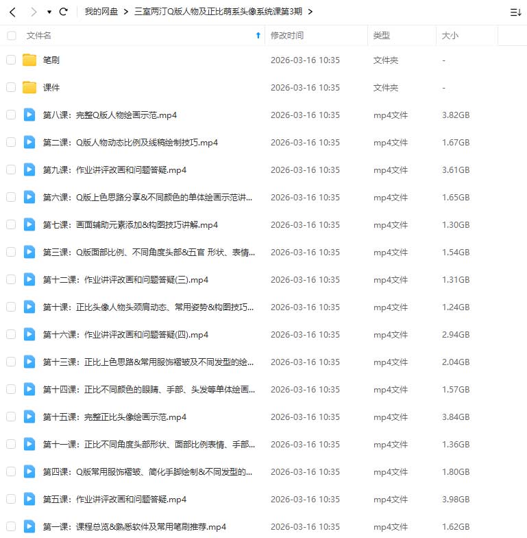 图片[1]-三室两汀Q版人物及正比萌系头像系统课第3期2025年（高清画质带课件笔刷）-怪豆资源