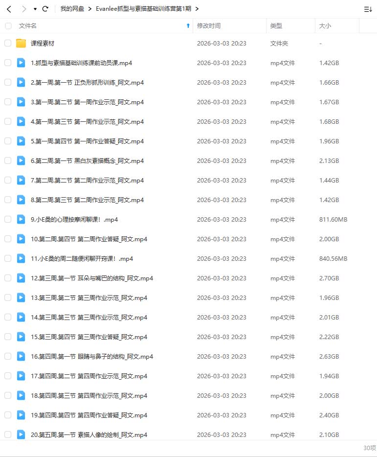 图片[1]-Evanlee抓型与素描基础训练营第1期2025年（高清画质带课件）-怪豆资源