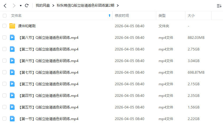 图片[1]-秋秋晚信第2期Q版立绘清透色彩团练2026年（高清画质带课件笔刷）-怪豆资源