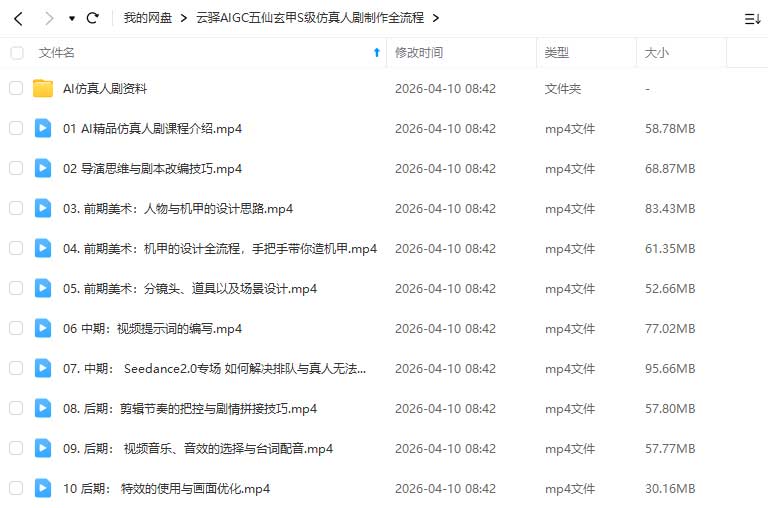 图片[2]-云驿AIGC五仙玄甲S级仿真人剧制作全流程2026年（画质清晰带素材）-怪豆资源