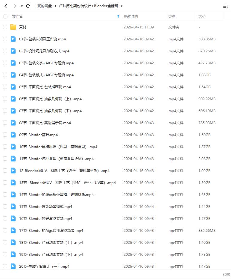 图片[2]-卢帅第7期包装设计+Blender全能班2025年（高清画质带素材）-怪豆资源