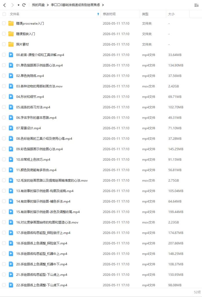 图片[1]-李口口0基础涂鸦速成告别绘画焦虑2025【画质高清有素材】-怪豆资源