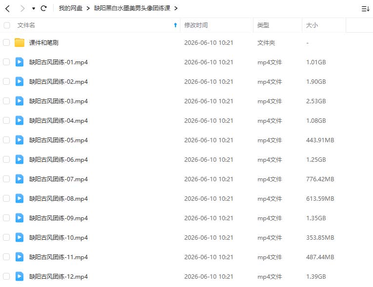 图片[1]-缺阳黑白水墨美男头像团练课2026年（高清画质带课件笔刷）-怪豆资源