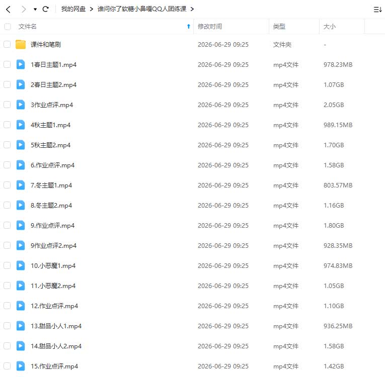 图片[1]-谁问你了软糖小鼻嘎QQ人团练课2026年（高清画质带课件笔刷）-怪豆资源