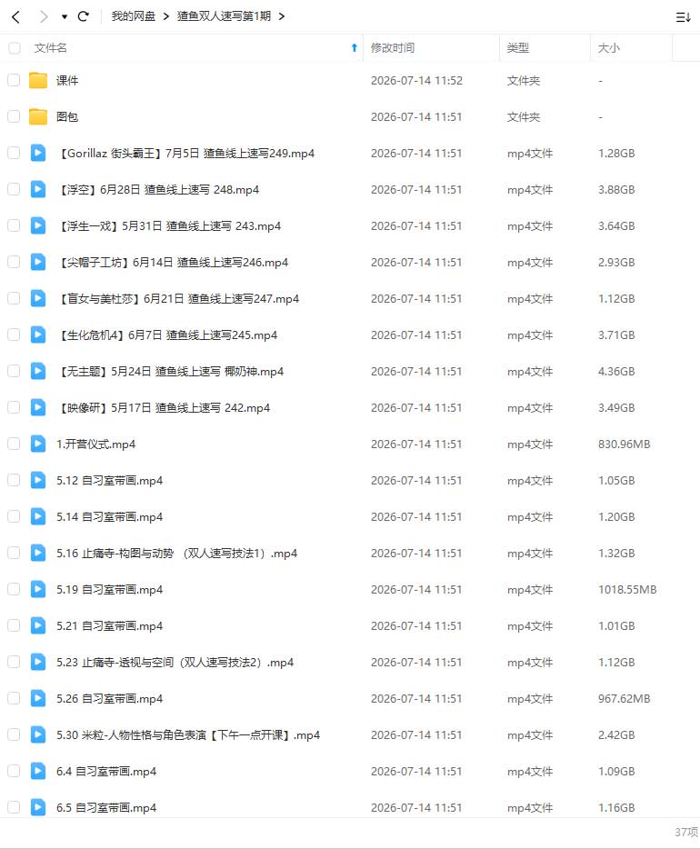 图片[1]-猹鱼双人速写第1期2026年（高清画质带课件）-怪豆资源