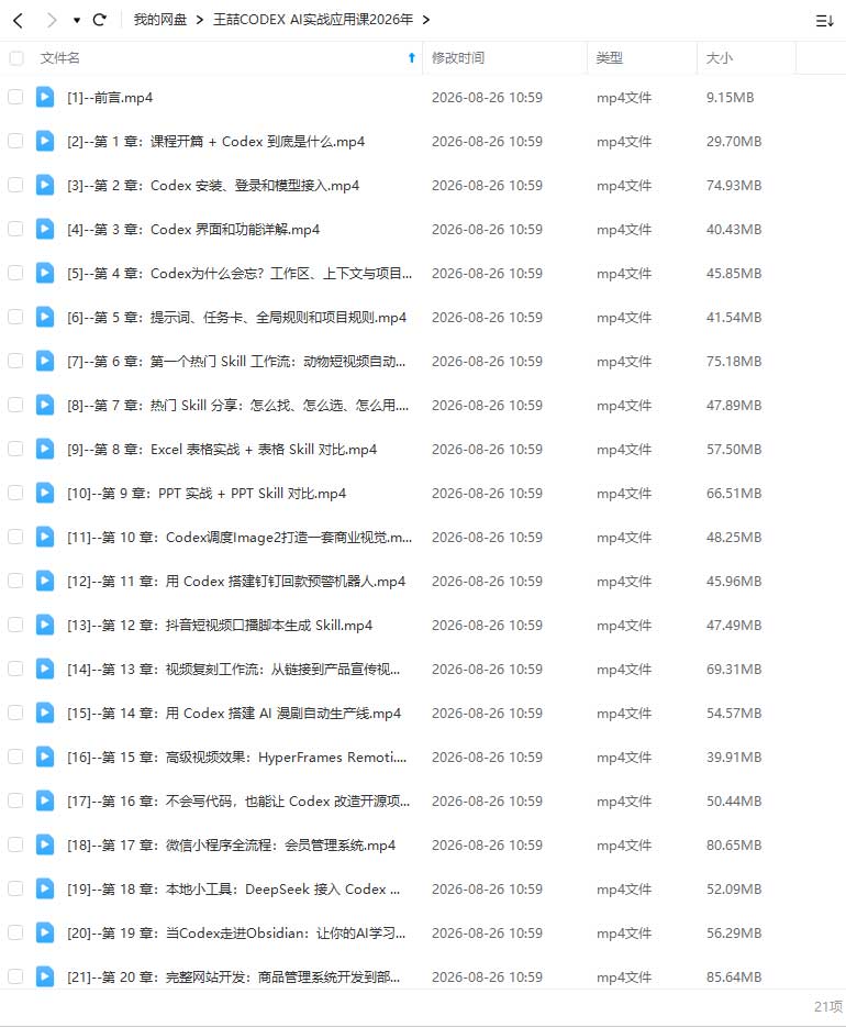 图片[1]-王喆CODEX AI实战应用课2026年（高清画质无素材）-怪豆资源