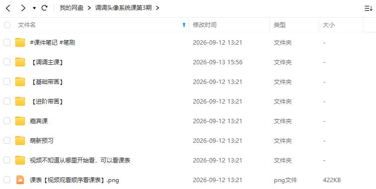 图片[1]-调调头像系统课第3期2026年9月已完结（高清画质带课件笔刷）-怪豆资源