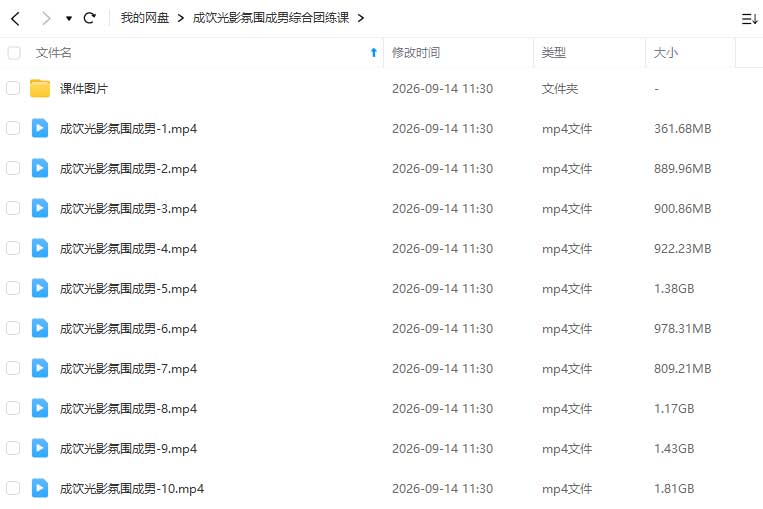图片[1]-成饮光影氛围成男综合团练2026年（高清画质带课件）-怪豆资源