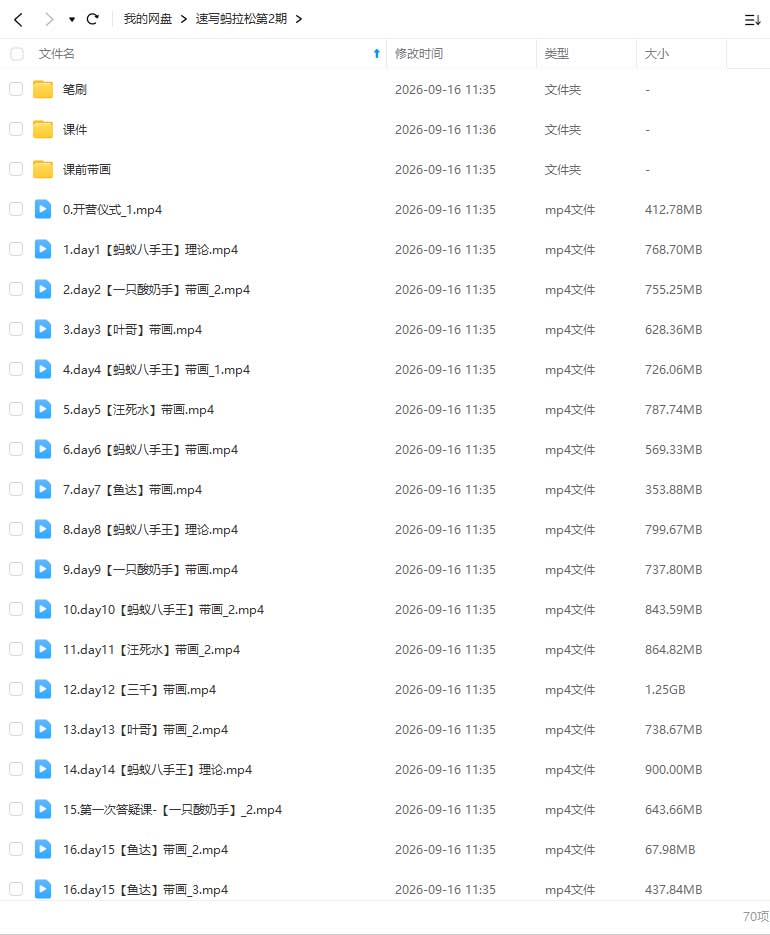 图片[1]-速写蚂拉松第2期2026年（高清画质带课件笔刷）-怪豆资源