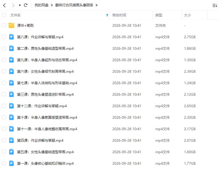 图片[1]-鹤将行古风插画头像团练课2026年（高清画质带课件笔刷）-怪豆资源