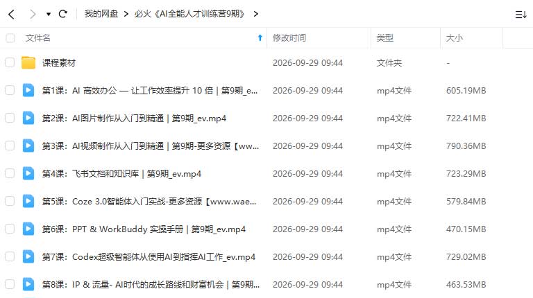 图片[1]-必火AI全能人才训练营第9期2026年7月（画质清晰带素材）-怪豆资源