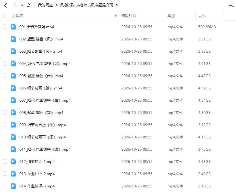 图片[1]-风·雅·颂gua老师古风专题提升班2026年（高清画质无素材）-怪豆资源
