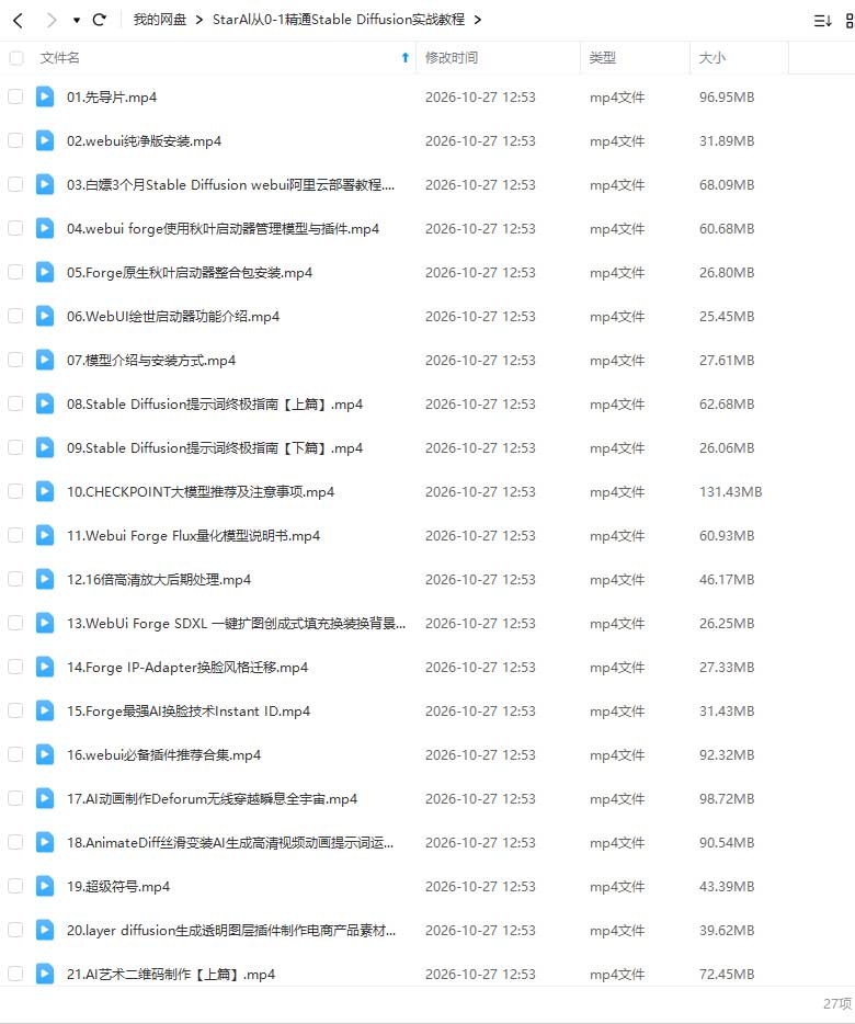 图片[1]-StarAl从0-1精通Stable Diffusion实战教程（高清画质无素材）-怪豆资源